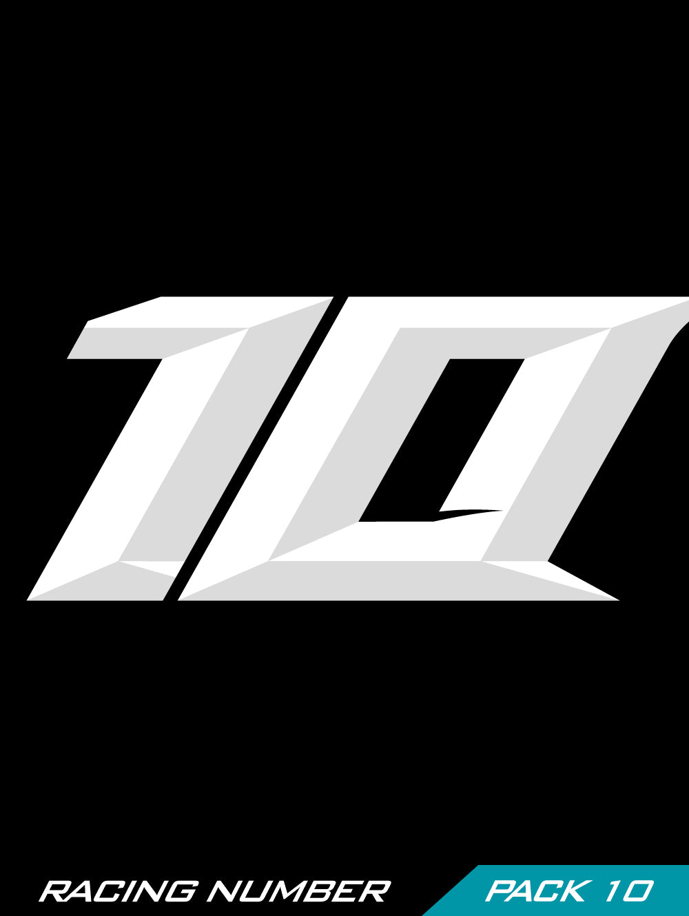 Number 10 Racing Text RACING NUMBER PACK 10 – RaceCutz