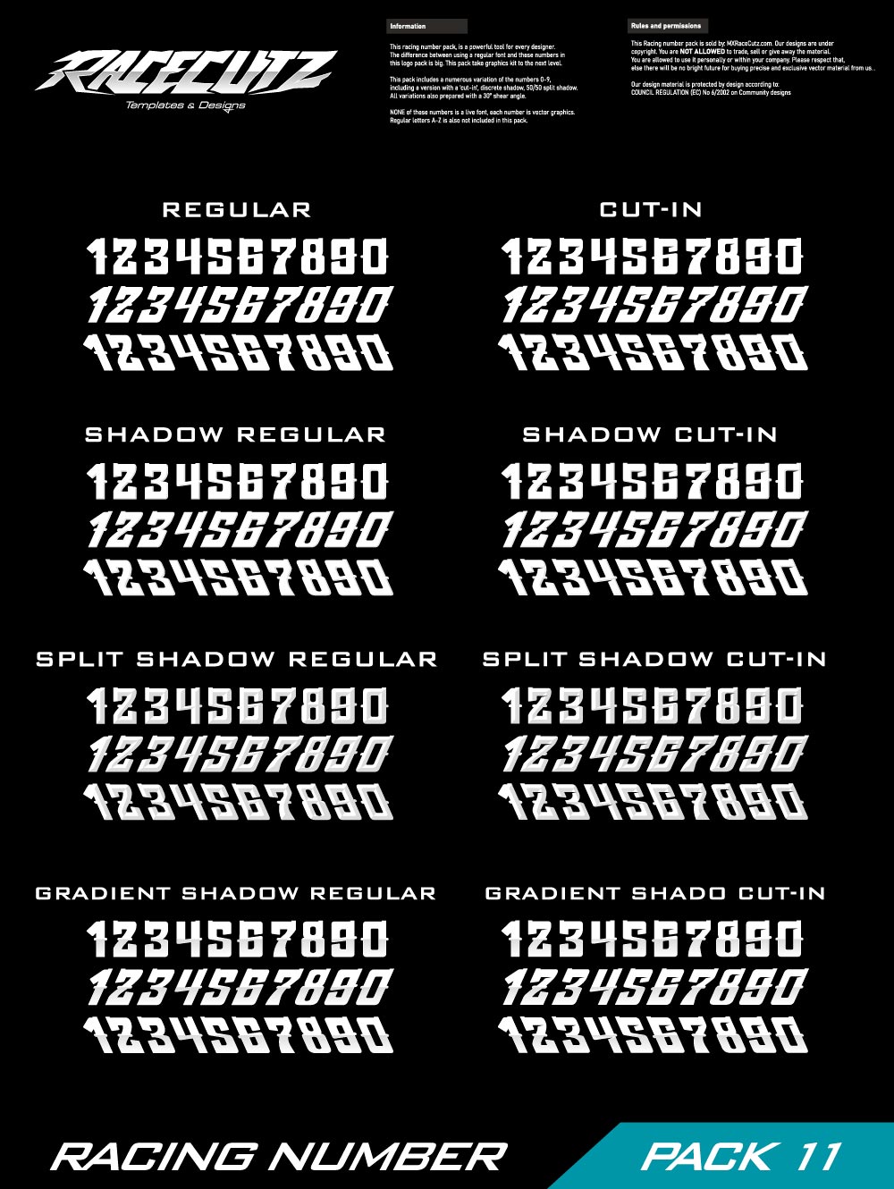 RACING NUMBER PACK 11 – RaceCutz